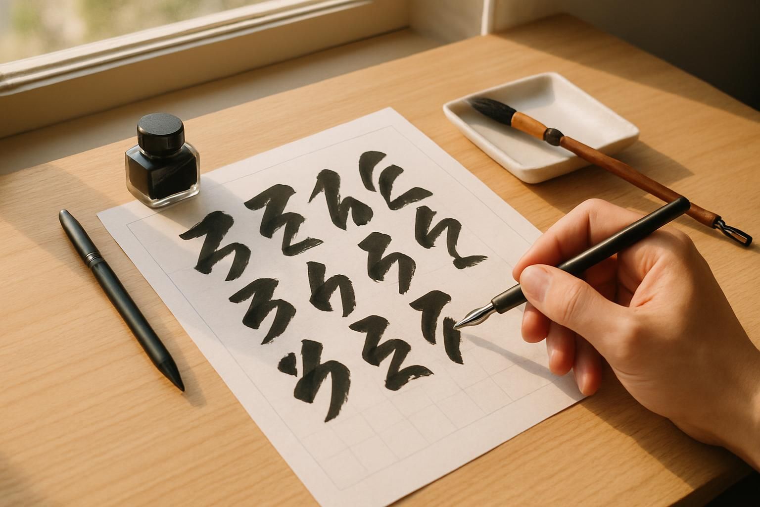 캘리그라피 재료 고르는 법, 붓펜·딥펜·붓 조합과 첫 4주 연습